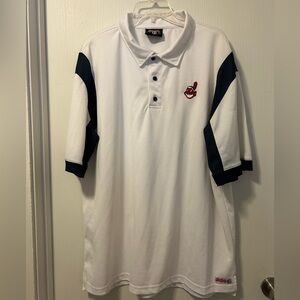 Vintage Cleveland Indian’s Chief Wahoo Stitches Polo Shirt,‎ XL